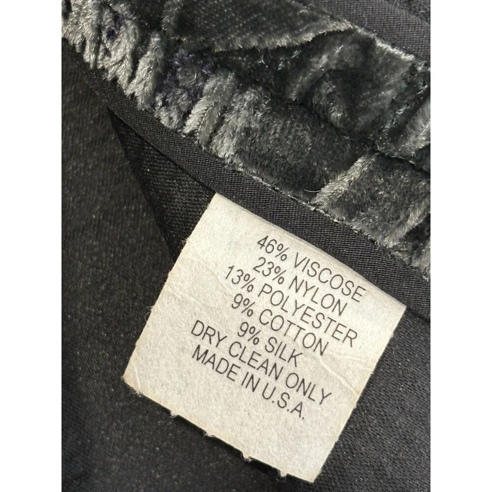 Shamask NWOT Silk Velvet Brocade Metallic Evening Lux Jacket Eskandar 3 XL 16 18